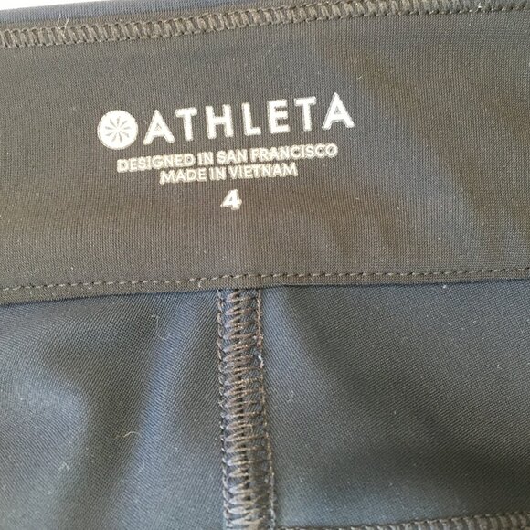 ATHLETA Dark Blue Slit Hem Euroluxe Stellar Crop Trouser Pant - Picture 2 of 11